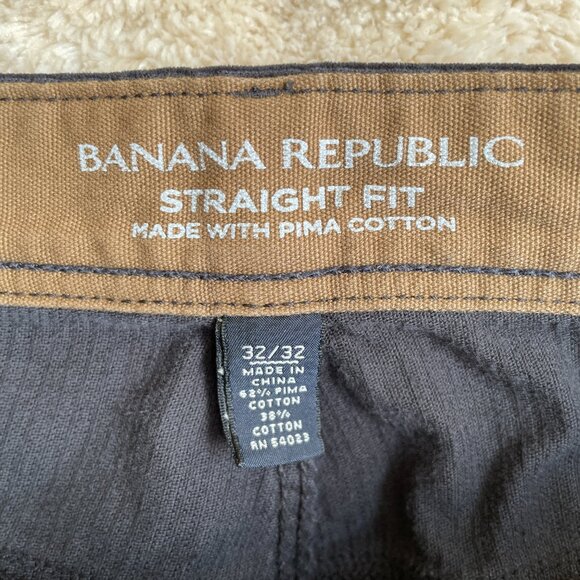 Banana Republic Mens 32x32 Corduroy Pants Black Pima Cotton Straight Leg - Picture 3 of 11